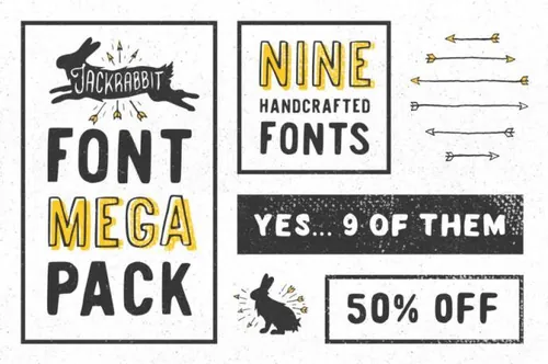 字体超大包 Jackrabbit Font Mega Pack