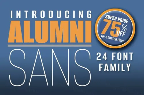 经典手写字体 Alumni Sans  24 Fonts