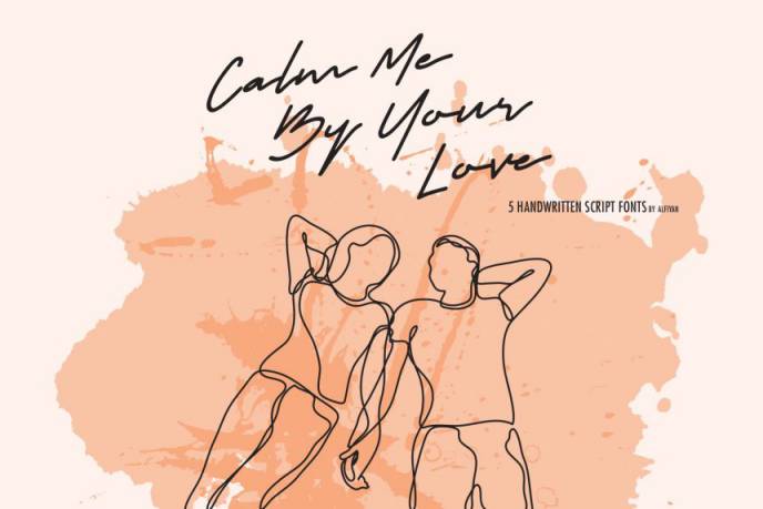 流畅的手写字体 Sam and Sally  5 Handwritten Fonts