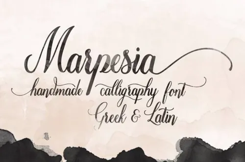 大气的手绘书法字体 Marpesia
