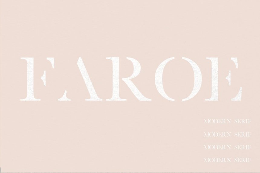 极简主义现代脚本字体 Faroe  A Modern Serif