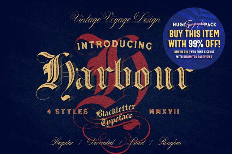 独具特色的字体 Harbour