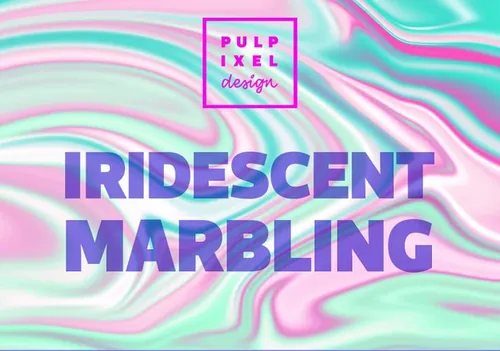 彩虹色大理石纹理设计素材Iridescent Marbling Textures