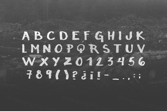 手写书法字体 Raw — Font