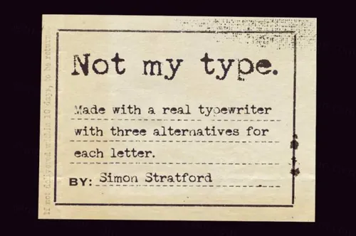 复古经典的字体 Not my type real typewriter font