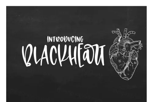 心动的大气手写字体 Blackheart