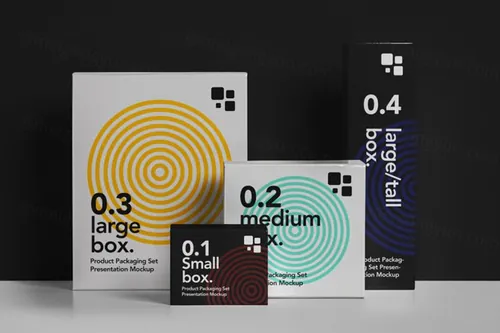 一组包装盒样机 Packaging Psd Box Mockup Set