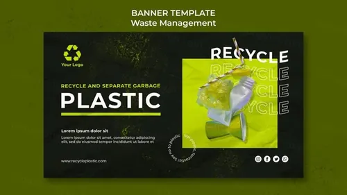 潮流配色排版垃圾塑料回收废物利用卫生公益网站落地页宣传海报P