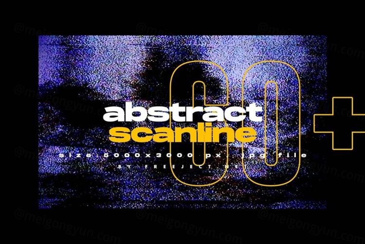 复古电视录像机监视器信号丢失扫描线故障纹理素材 Abstra