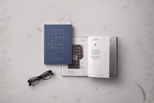精装书模型PSD贴图模板Psd A5 Hardcover Book