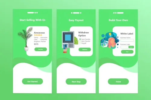 APP启动界面闪屏设计素材免费下载 Florist App Splas