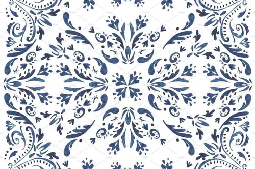 手绘花纹背景Watercolor illustration