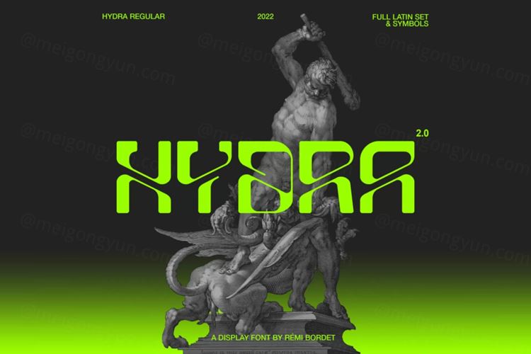 潮流酸性艺术赛博朋克风地下潮牌小众逆反差英文装饰字体 Stu