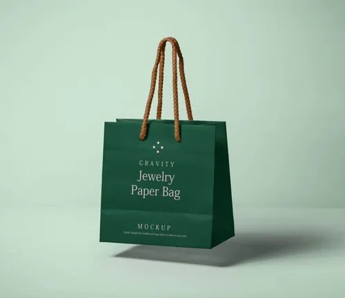 纸袋样机 Psd Gravity Paper Bag Mockup