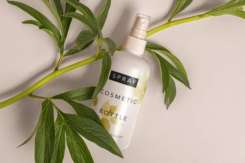 喷雾瓶化妆品样机 Psd Spray Bottle Cosmetic Mockup