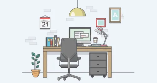 矢量办公场景设计素材Vector Desktop Scene