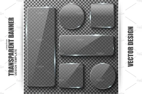透明玻璃板模板Transparent Glass Plates Template