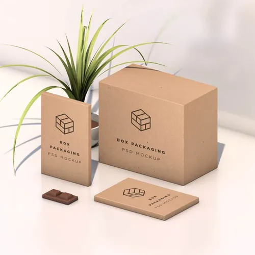 包装盒模型PSD模板Isometric Box Packaging Mockup