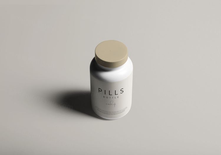 药瓶包装贴图展示样机模板 Pills Bottle Mockup