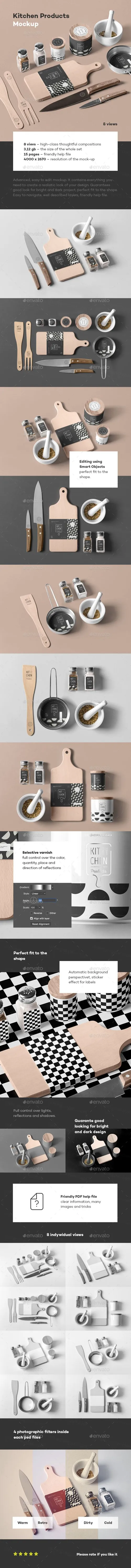 高端厨房用品展示样机下载 Kitchen Branding Mock-up