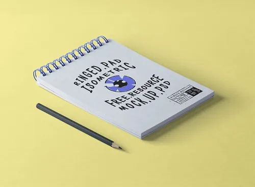 Psd环状记事本样机 Psd Ringed Notepad Mockup Vol2