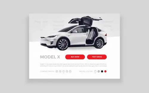 eCommerce (tesla) Daily UI #063 每日UI源文件分享 UI