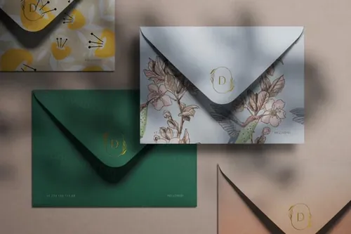 高端信封企业文具品牌设计提案样机PSD模板 Envelope