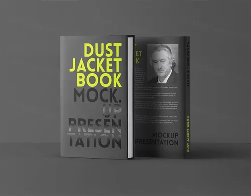 psd防尘套书的实体模型样机 Psd Dust Jacket Book Mockup