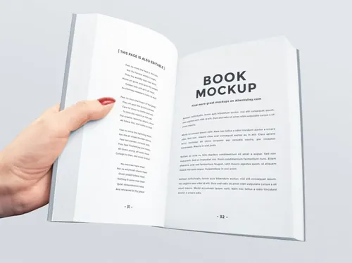 Open Book Mockup 打开的书籍展示psd模板