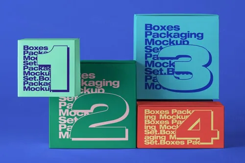 一套完整的psd包装盒模型样机 Psd Packaging Boxes Mockup Set