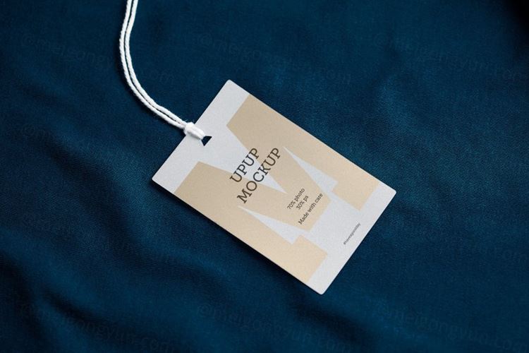服装品牌吊牌样机 Clothes label tag blank mockup
