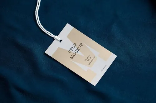 服装品牌吊牌样机 Clothes label tag blank mockup