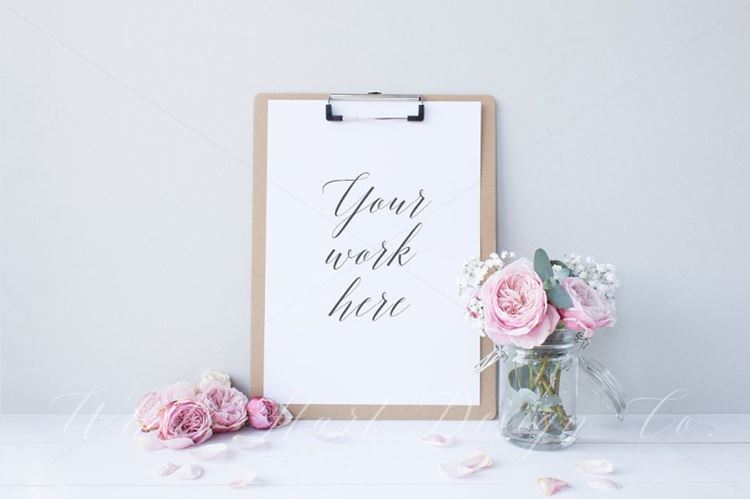 温馨的文件夹样机 Styled stock photography