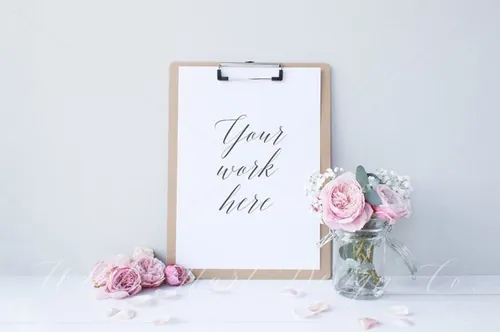 温馨的文件夹样机 Styled stock photography