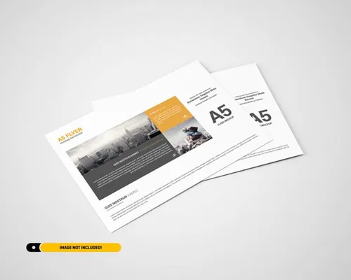 横向传单海报设计展示提案样机PSD模板 Landscape flyer mockup
