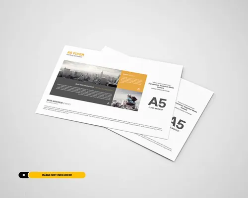 横向传单海报设计展示提案样机PSD模板 Landscape flyer mockup