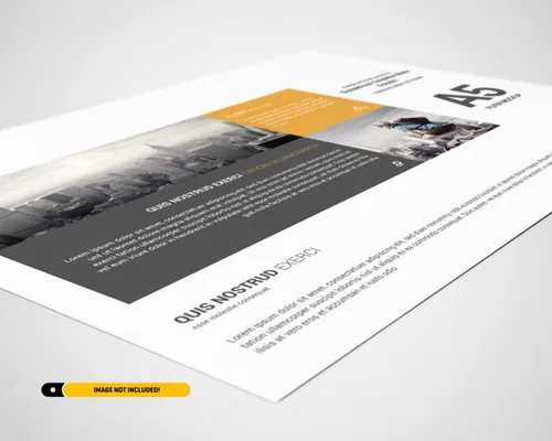 横向传单海报设计展示提案样机PSD模板 Landscape flyer mockup