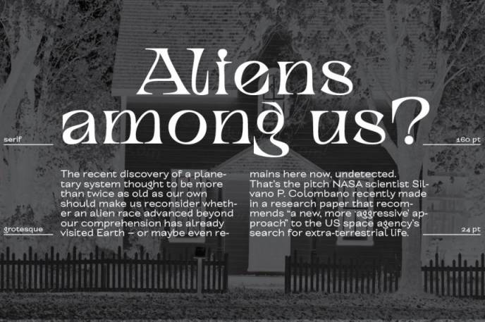 潮流酸性艺术怪诞刺眼的衬线英文字体 TypeType - TT Alientz Font