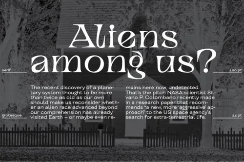 潮流酸性艺术怪诞刺眼的衬线英文字体 TypeType - TT Alientz Font