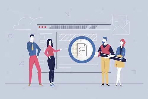 商业策划-扁平化设计插画 Business planning – flat design style illustration