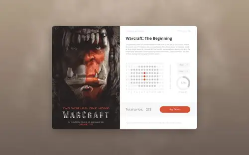 Movie Tickets Card  Daily UI #064 每日UI源文件分享 U