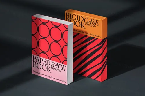 平装书封面设计贴图展示样机PSD模板 Paperback Book Psd Mockup Scene