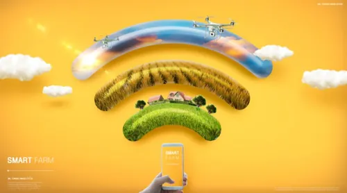 WIFI与智能生活创意微观场景合成海报