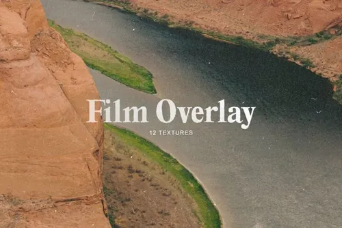 复古电影胶片年代质感PNG叠加纹理素材合集包 Film Ov