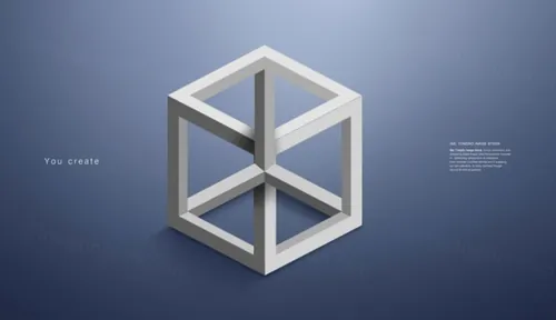 几何创意虚拟立体几何空间创意合成海报2