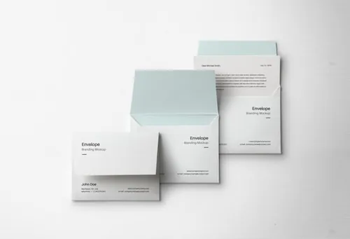 信封模型PSD贴图模板Envelope Letter Psd Mockup