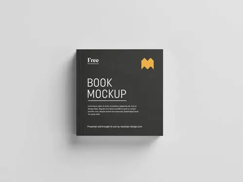 方形书籍封面设计展示样机模板 Square Book Mockup 样机模版