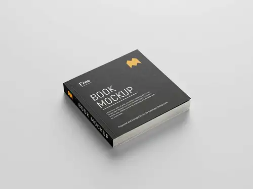 方形书籍封面设计展示样机模板 Square Book Mockup 样机模版