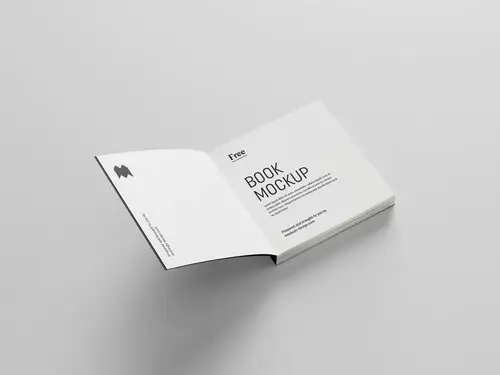 方形书籍封面设计展示样机模板 Square Book Mockup 样机模版