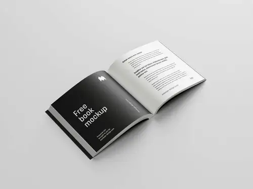 方形书籍封面设计展示样机模板 Square Book Mockup 样机模版